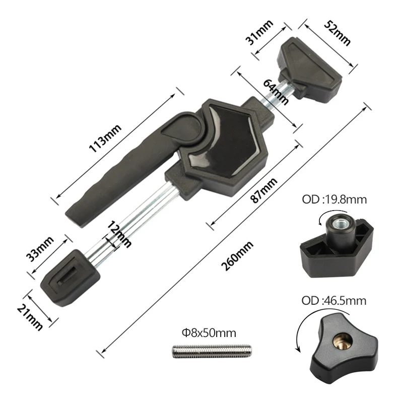 Зажимы для деревообработки 2 шт./компл. деревянный зажим Регулируемый быстрый