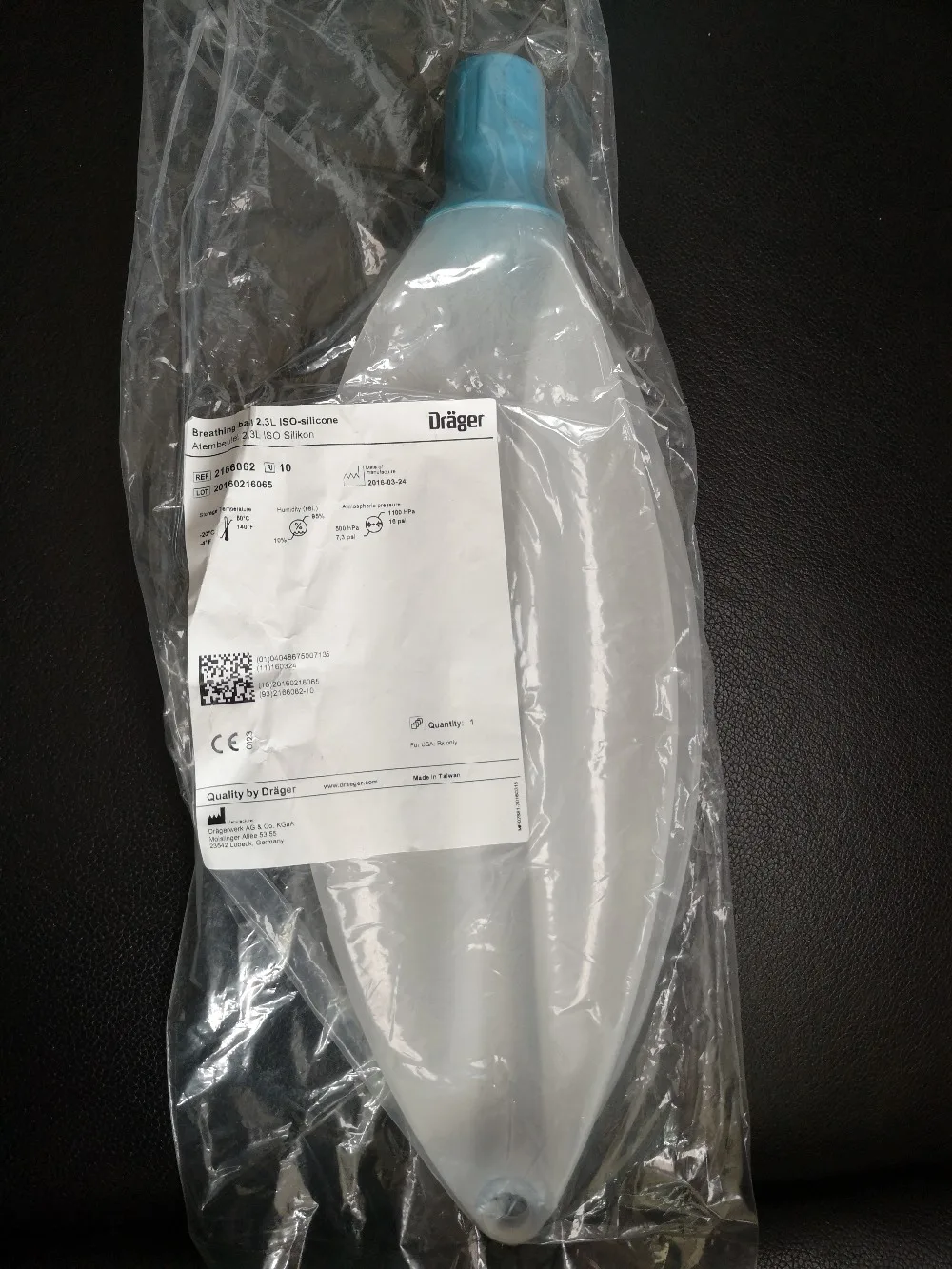 

Дыхательный мешок Drager 2166062 л, ISO-силикон (новый, оригинальный)