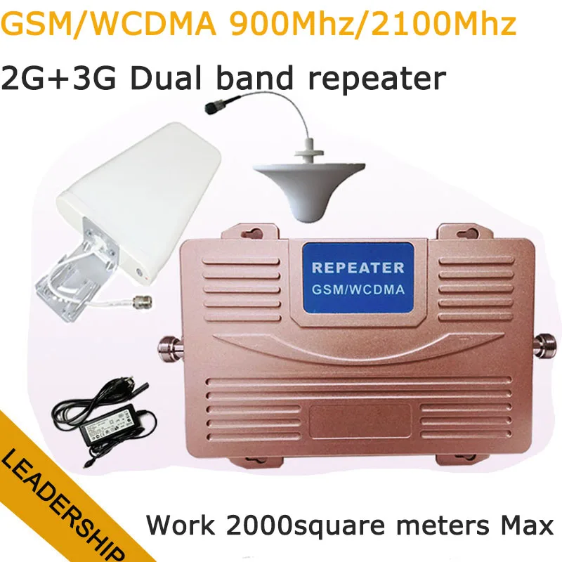 Двухдиапазонный усилитель для мобильного телефона GSM/WCDMA 900Mhz 2100mhz 75db 27db 2G 3G