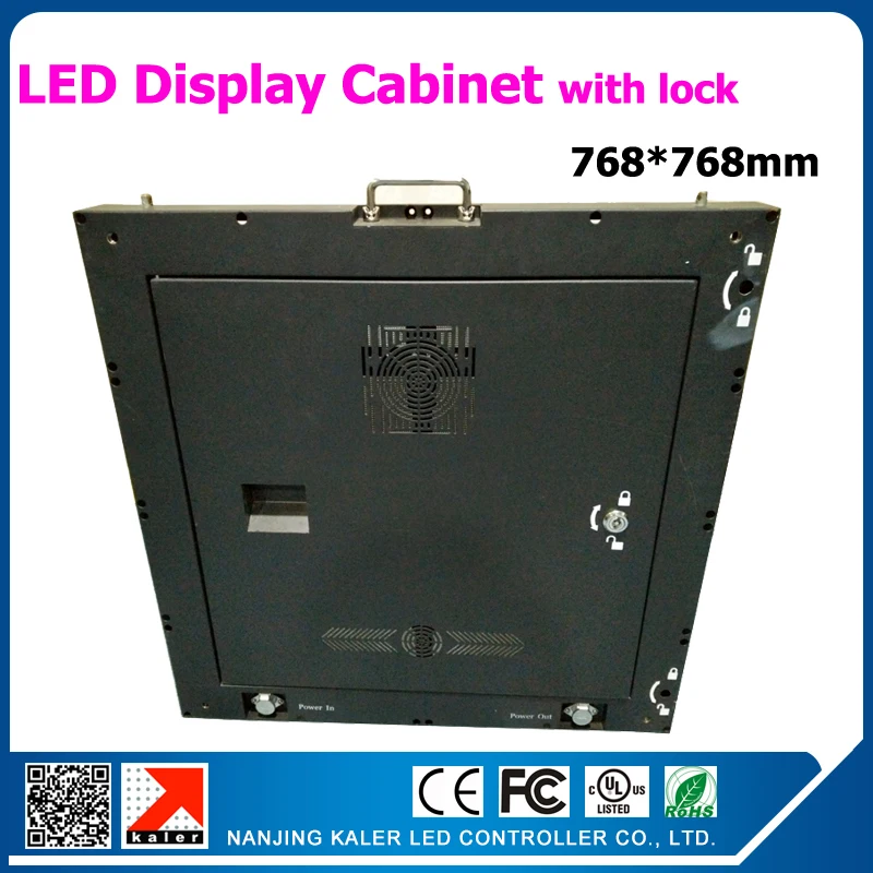 

New led display cabinet with clock 768*768mm for p6 led modules 384*192mm indoor led display video wall