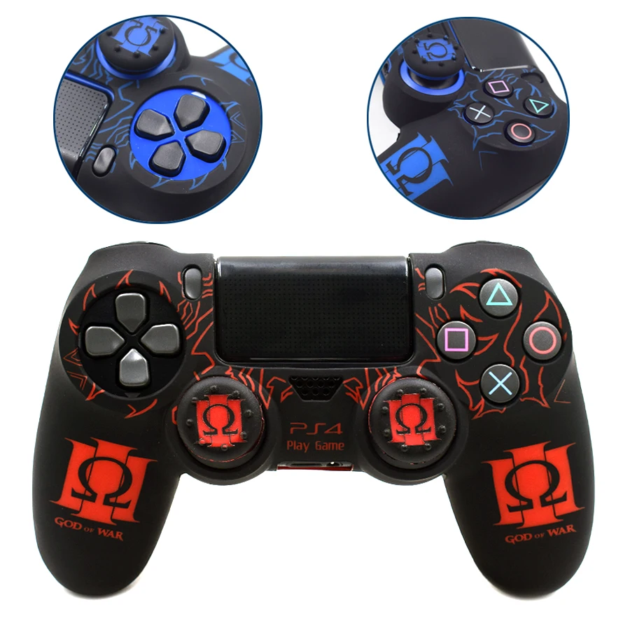 3 цвета силиконовый чехол толще полный пакет декоративное покрытие для Playstation4 PS4
