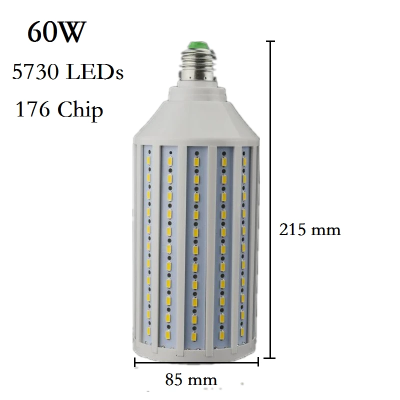 Лампада 40 Вт 50 60 80 100 светодиодная лампа 5730SMD E27 E40 E26 B22 кукурузная 110 В 220 подвесная