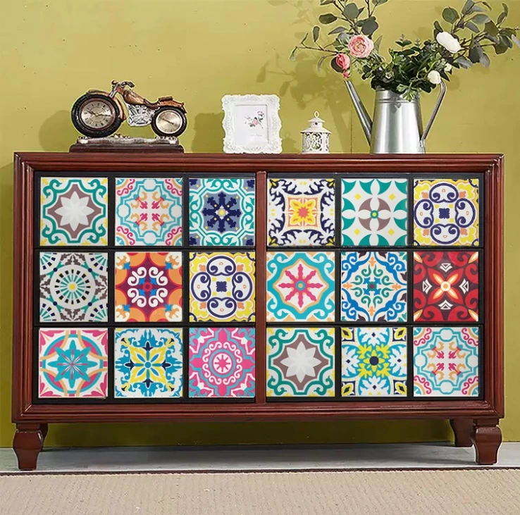 Самоклеящиеся обои настенные наклейки 3d стерео для плитки ПВХ богемные линия