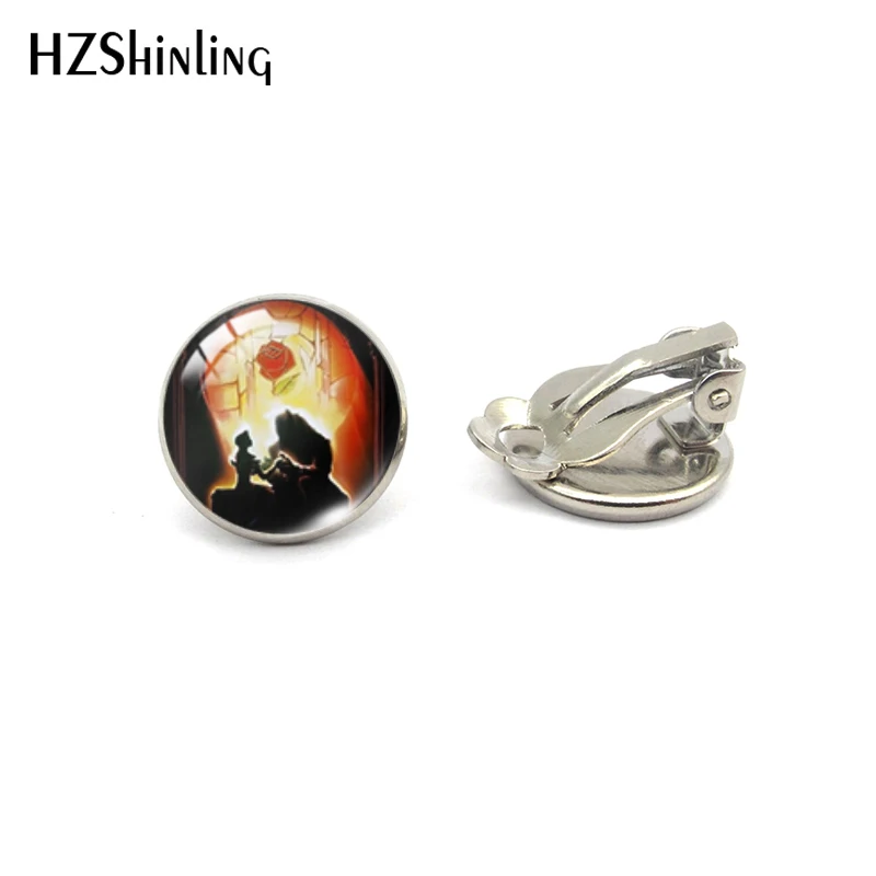 Silver-3 HZSHINLING тренд Красавица и Чудовище Fahion Moive и мультфильм шаблон стеклянные подвески ювелирные изделия - Окраска металла: Silver-3