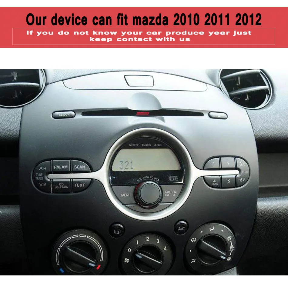 4 ядра 1024x600 Android 7,1 автомобильный DVD gps для Mazda2 mazda 2 2010 2011 2012 с BT Радио 3/4G рулевого колеса Видео AUX головное устройство