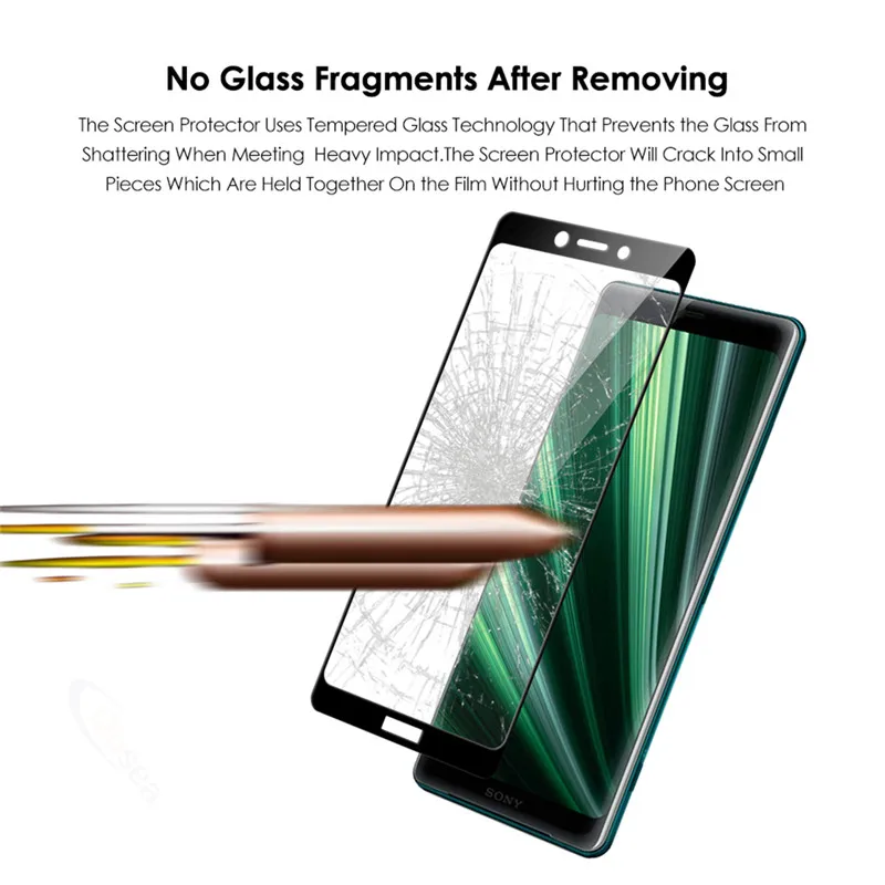Qosea для sony Xperia XZ4 компактный Экран протектор гальваническим переднее сплошное