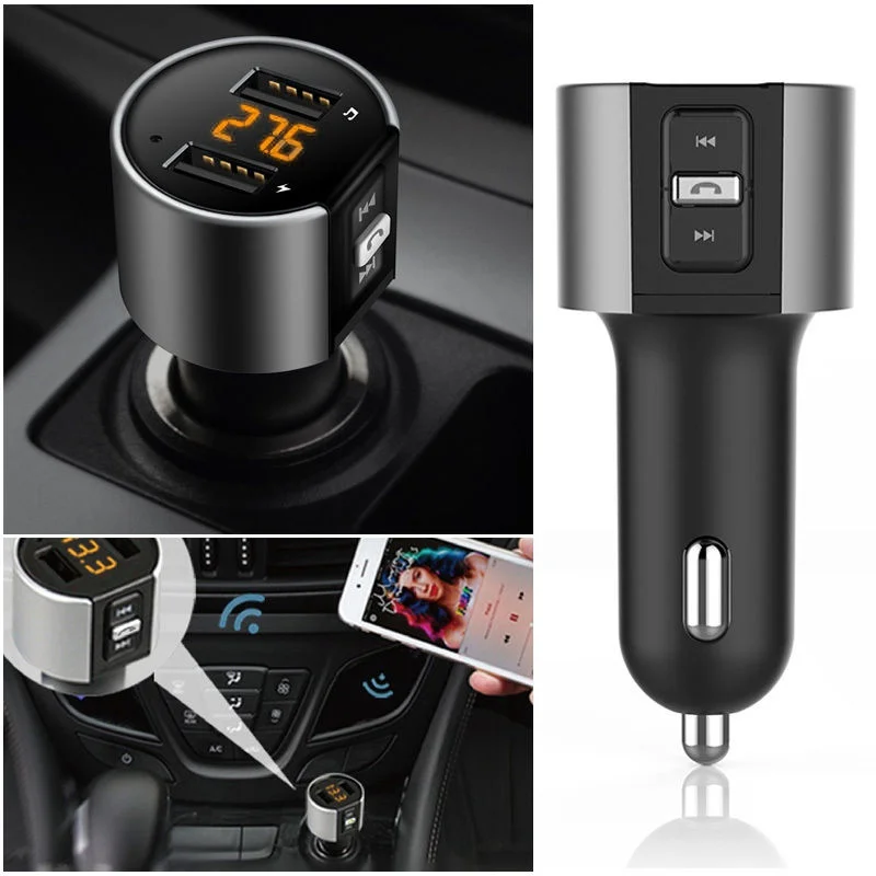 Автомобильный Bluetooth fm-передатчик VicTsing, беспроводной радио адаптер, MP3-плеер и автомобильное USB зарядное устройство, модулятор 5 В/3,4 А, BT, автомобильный комплект громкой связи