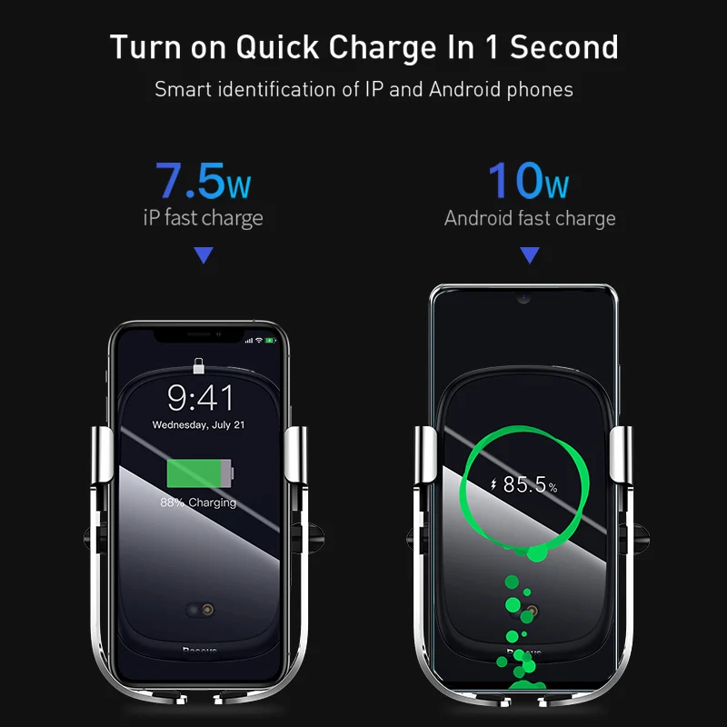 Baseus 10 Вт Qi Беспроводное зарядное устройство для iPhone XR X Зарядное Samsung машины