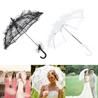 Зонт для невесты в западном стиле, зонт от солнца с кружевами зонтик с Флер, украшение, белый, красный, Свадебный зонтик для невесты
