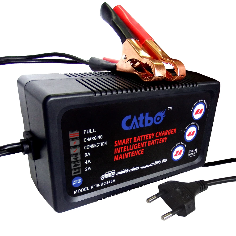 Автомобильное зарядное устройство CATBO 6V/12V 2A/4A/6A автоматическое умное держатель и