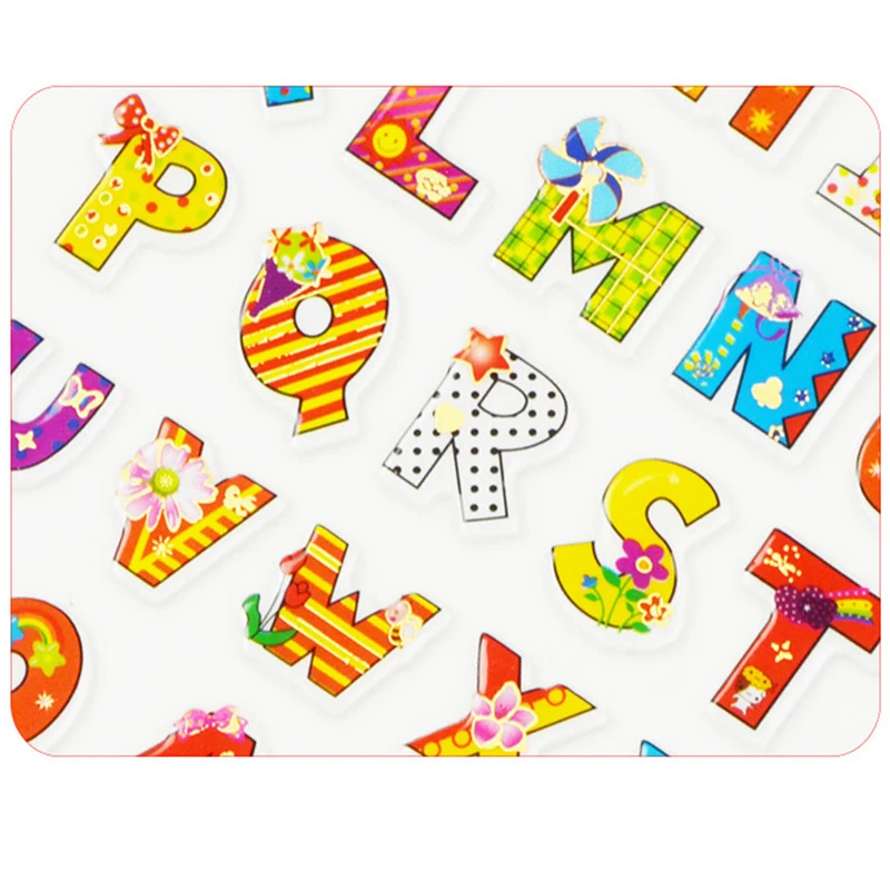 2016 Stereo Cartoon Change One's Clothes Children Bubble Kindergarten Reward Fruit letter Stickers Adhesive Paper 1PCS CTZ07 | Игрушки и