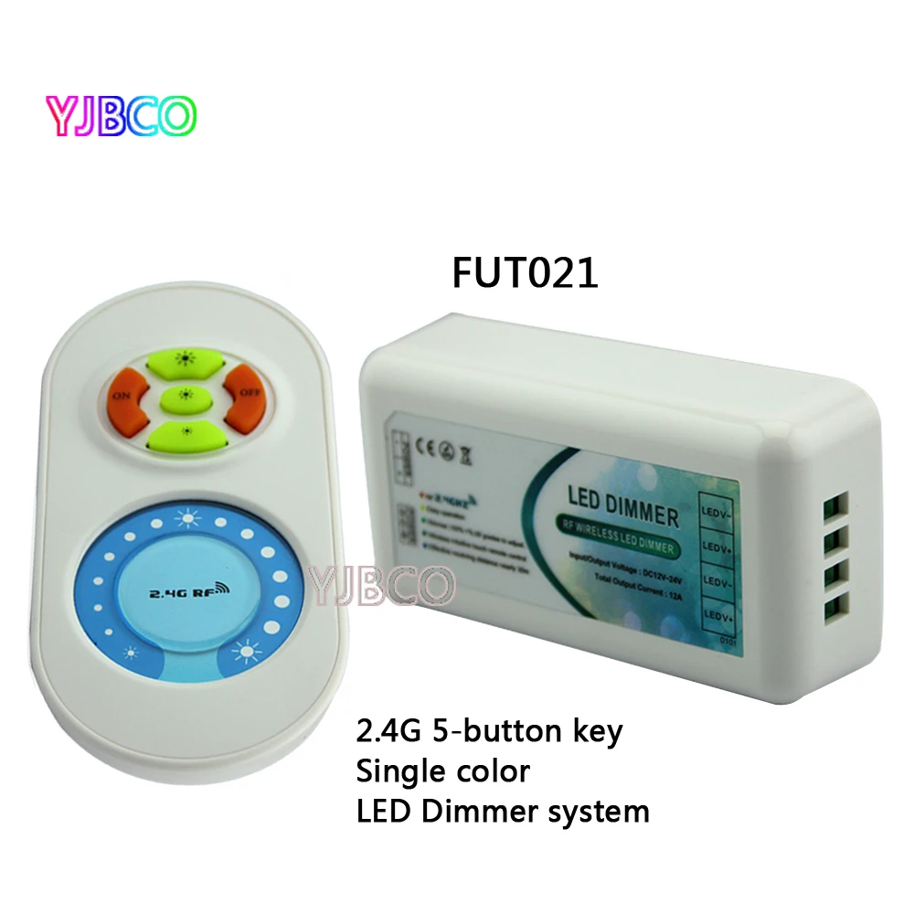 2 4G Wi Fi FUT021 Одноцветный Milight DC12V/24V 10A RF 4 г Гц диммер СВЕТОДИОДНЫЙ яркости затемнения