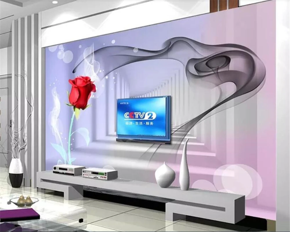 beibehang Vinyl wallSticker wallpaper smoke golden flower rose photo background wall for walls 3 d | Строительство и ремонт
