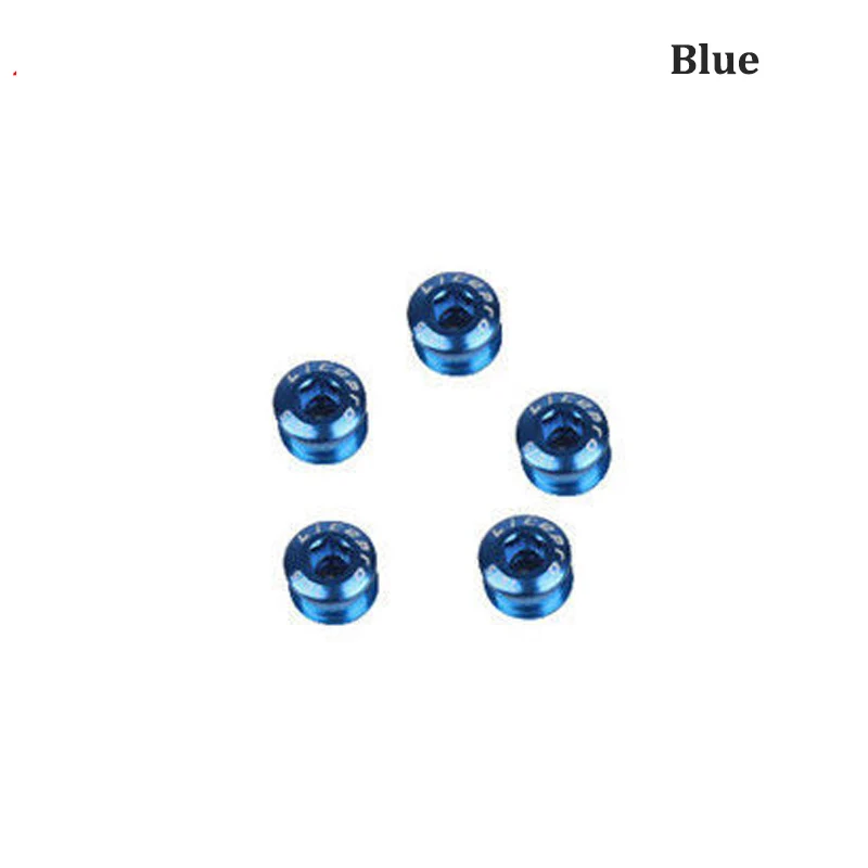 5PCS-Blue Litepro MTB велосипедная цепь болты золото/серебро/фиолетовый/синий/красный/черный/зеленый двойной/трехскоростной диск односкоростные винты - Цвет: 5PCS-Blue