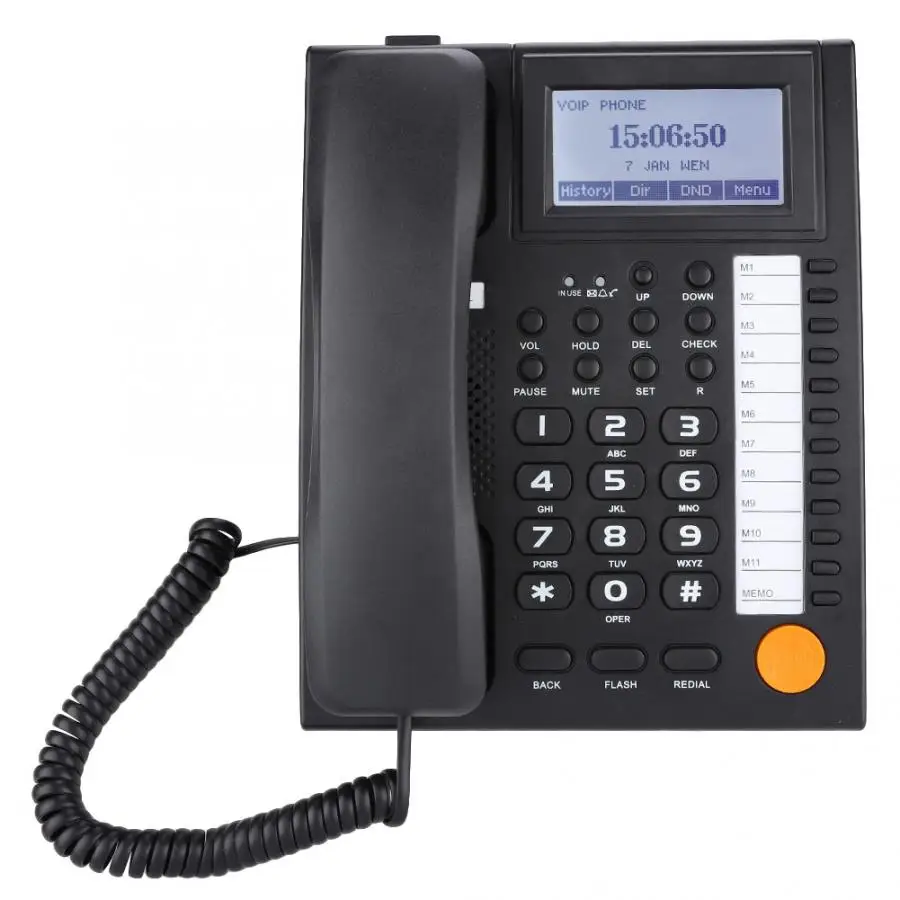 Проводной телефон KX-883CID двухпортовый удлинитель проводной телефон с громкой связью с четким телефоном с автоответчиком