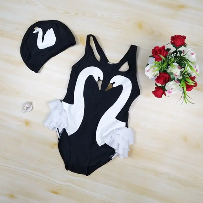 Летний детский купальник для девочек купальный костюм один предмет милый