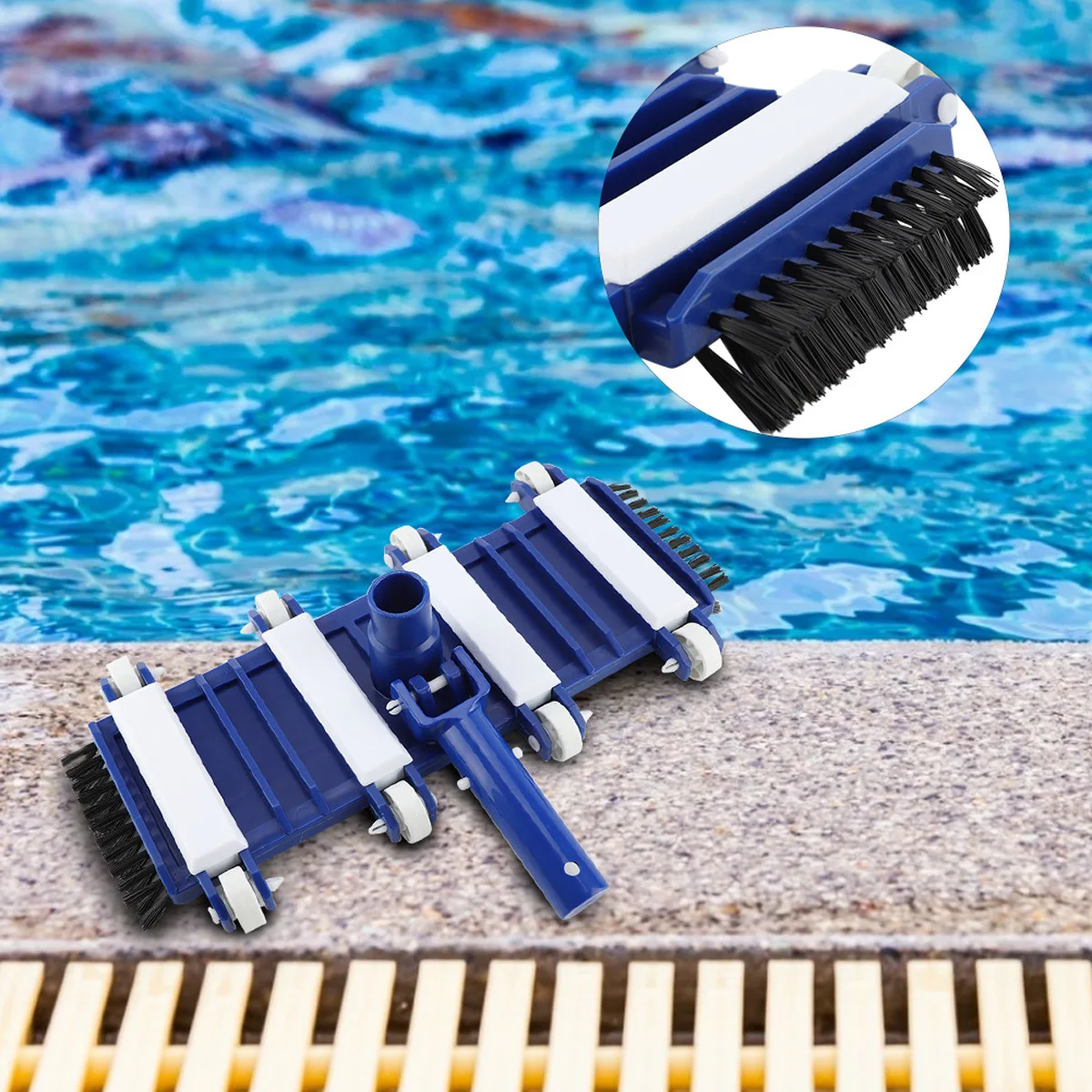 

Swimming Pool Vacuum Brush Head Fish Pond Vacuum Head Pool Cleaning Equipment Flexible Durable Pool Brush Brushes Accessories