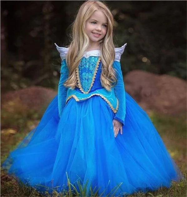 Christmas Gift Fairy Princess Sleeping Beauty Aurora Ball Gown For Girls Halloween Cosplay Costume Kids Party | Тематическая одежда