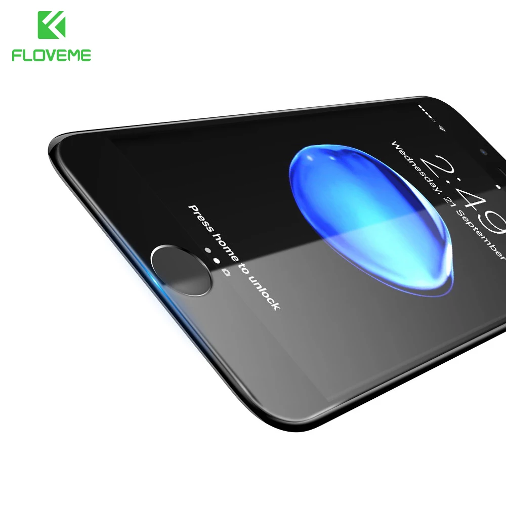 Ультратонкое закаленное стекло FLOVEME для iPhone 8 7 6S Plus 9H Защитная пленка экрана с