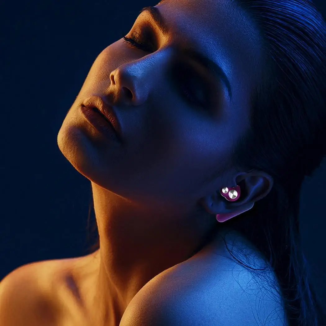 Двусторонний стерео ушной крючок двойное подвижное кольцо беспроводной Bluetooth Micro