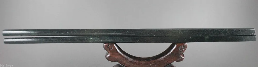 100%/натуральный цвет нефрита пара китайских палочек для еды 23 см */9 06 дюймов | Дом и