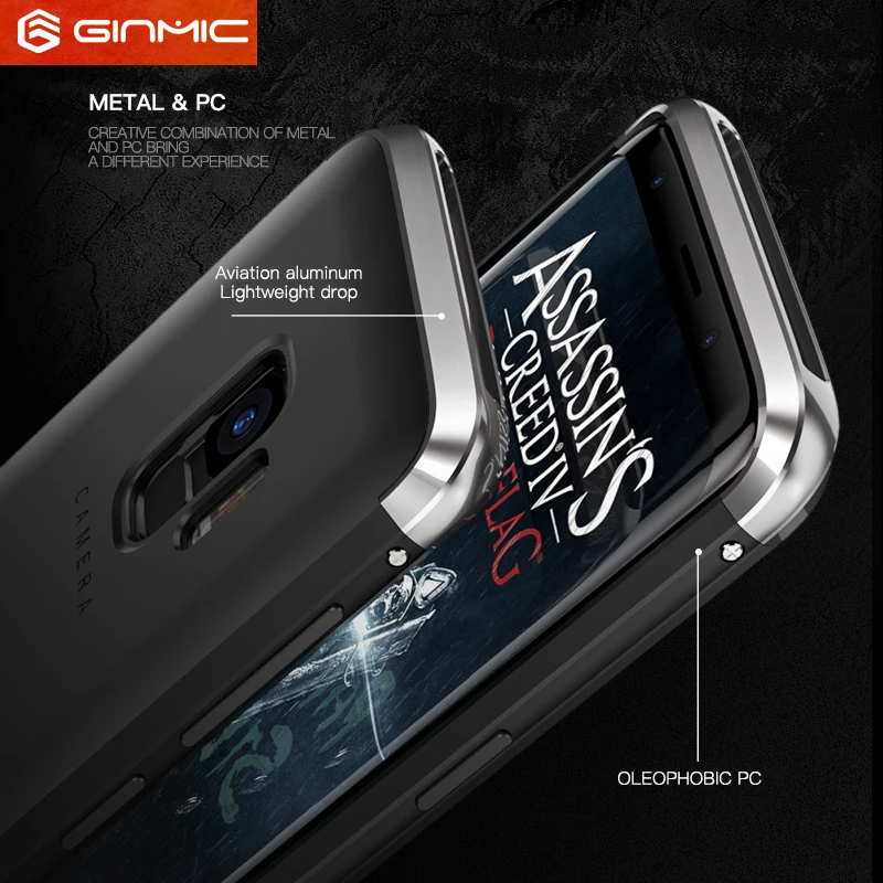 Ginmic для Samsung Galaxy S9/S9 Plus металлический корпус авиационный алюминиевый ПК задняя