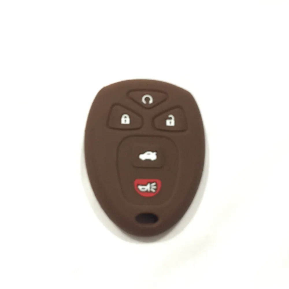 

5 button Silicone rubber car Key Case Cover For Buick luceme for GMC for Chevrolet impala for Cadillac Pontiac Saturn key