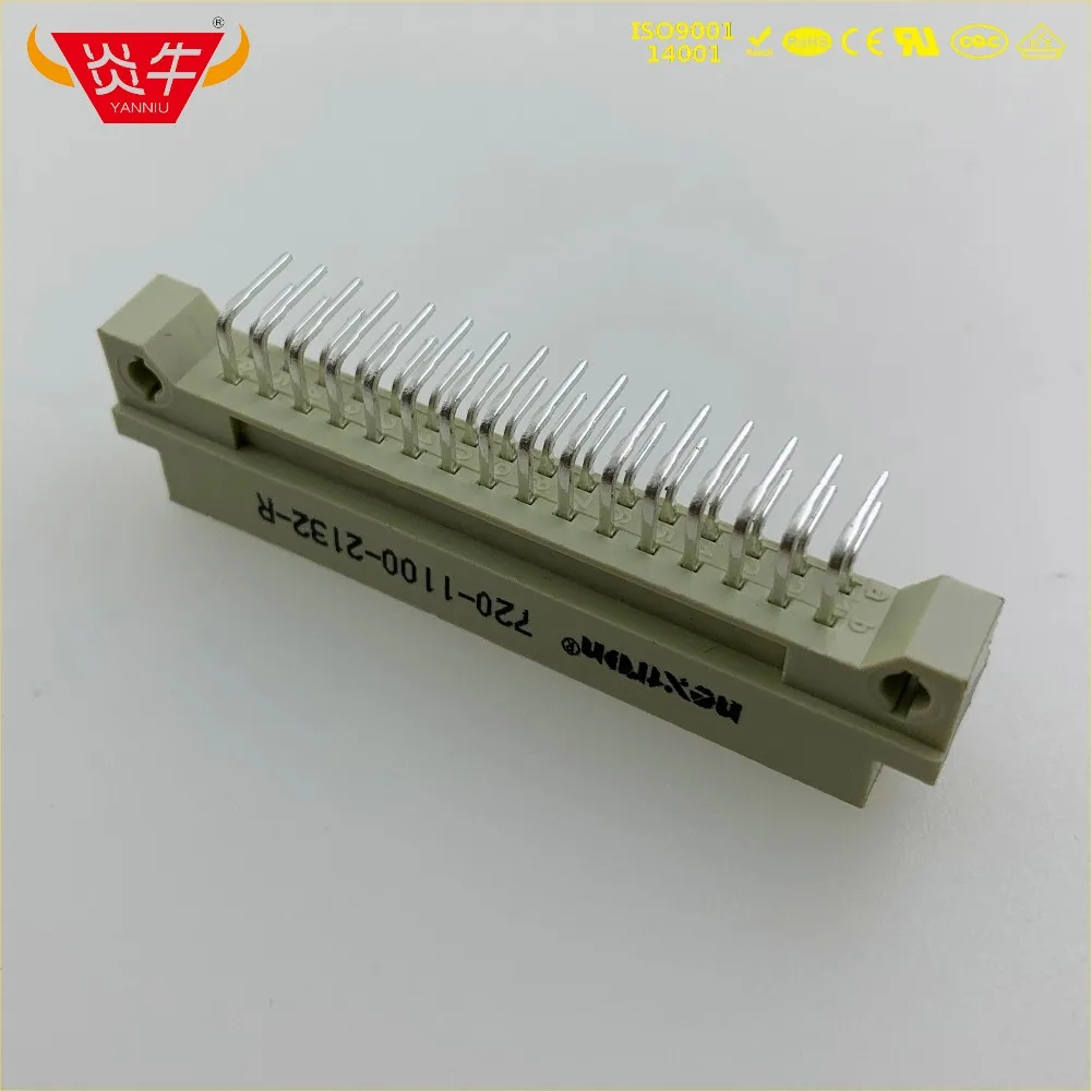 50 шт. 232 DIN41612 DIN разъем 710-1100-2132-R 2*16P 32PIN мужской правый Угловые булавки европейская