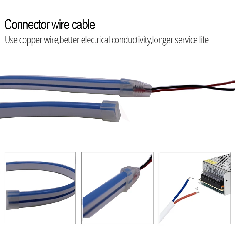 DC12V SMD2835 гибкая светодиодная лента, водонепроницаемая неоновая лента, силиконовая трубка, красный, зеленый, синий, белый, теплый белый, 6X12 мм