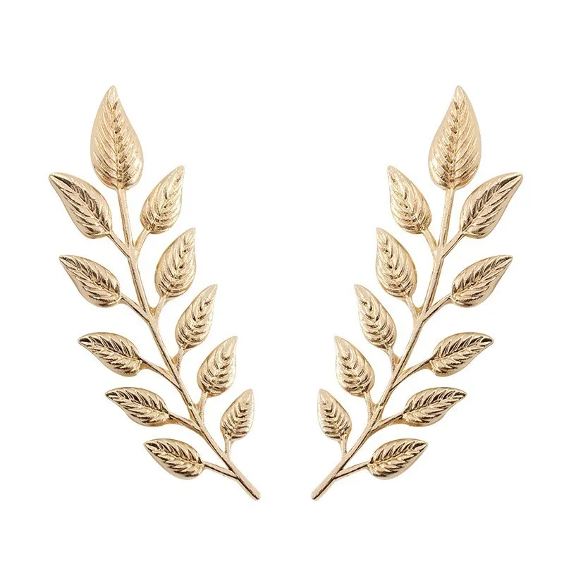 XZ088-Gold 1 пара, нежные броши в виде листьев дерева, булавки для женщин и мужчин, винтажные лося, крылья, пальма, кристалл, джинсовые рубашки, костюмы, нагрудная булавка, ретро брошь - Окраска металла: XZ088-Gold