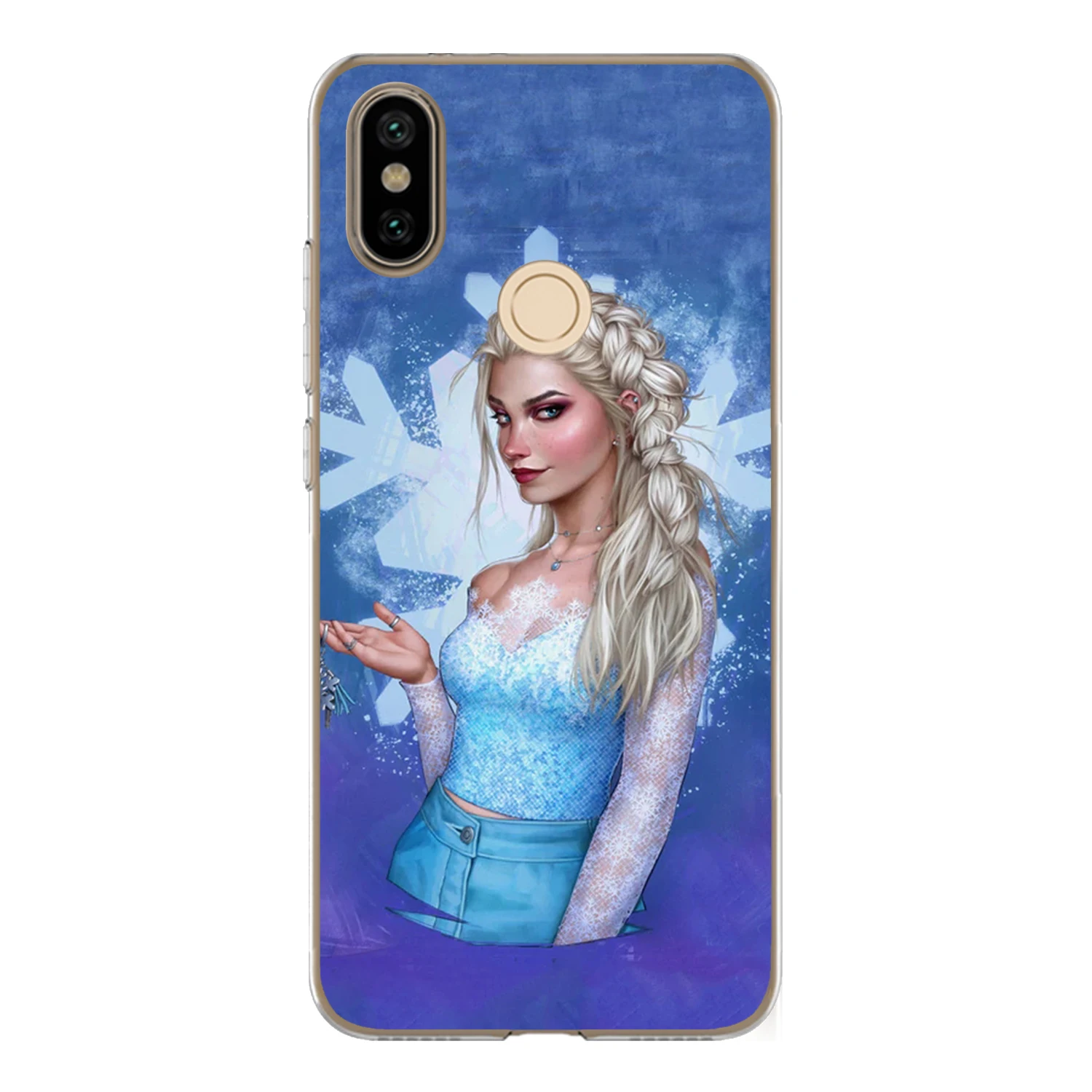 For Xiaomi Mi A2 6X Case Cover 5.99&quot Soft TPU Silicone Cute Sexy Girl Rapunzel Mermaid Snow White Princess Painted Phone |