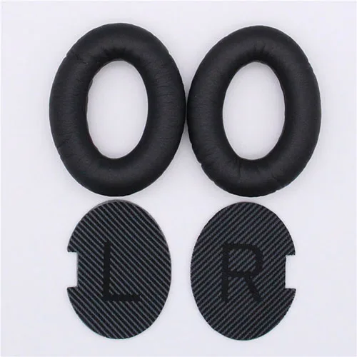 Black with Black LR Замена амбушюры подушки для Bose QC35 QC25 QC15 QC2 AE2 AE2i AE2w вокруг уха 2 Наушники - Цвет: Black with Black LR