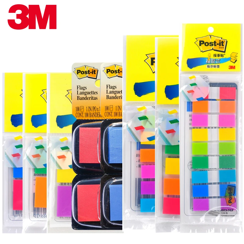 3M Post-it липкая заметка съемная пластиковая матовая прочная индикаторная табличка индекс времени классификация Закладка самоклеящаяся блокнот