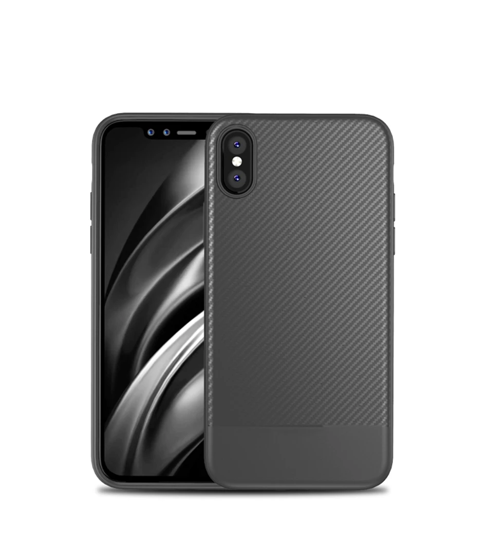 FLOVEME для iPhone X 10 чехол роскошный, деловой чехол из углеродного волокна для iPhone 8 7 6 6S Plus силиконовый чехол для телефона аксессуары