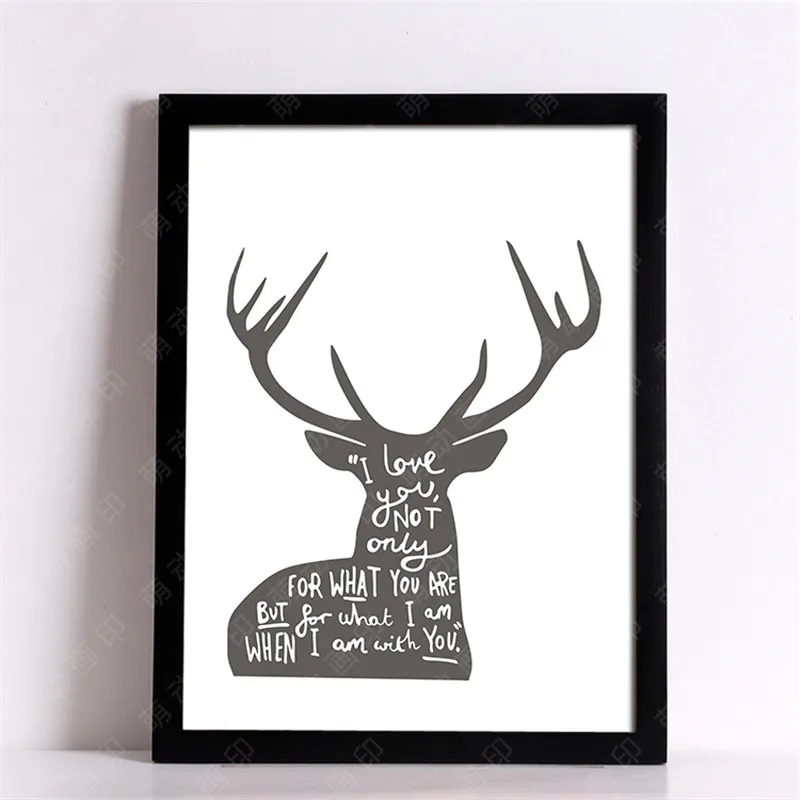 M58 скандинавский Лось Современная декоративная картина Минималистичная