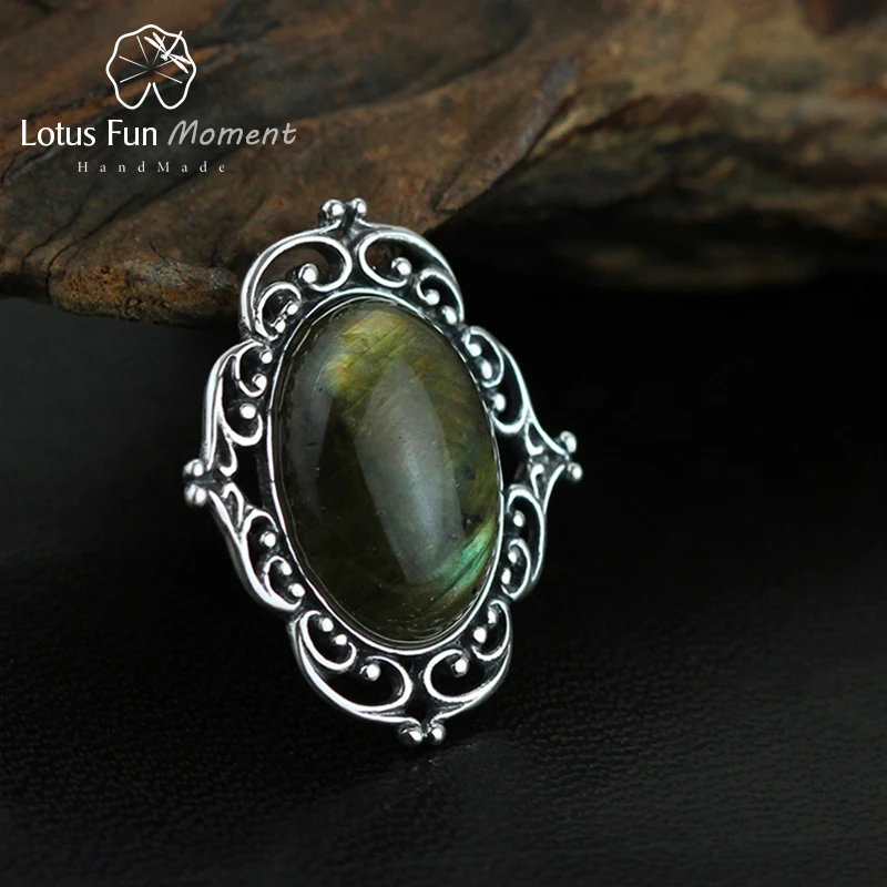 Женское винтажное ювелирное изделие Lotus Fun ручного изготовления из настоящего