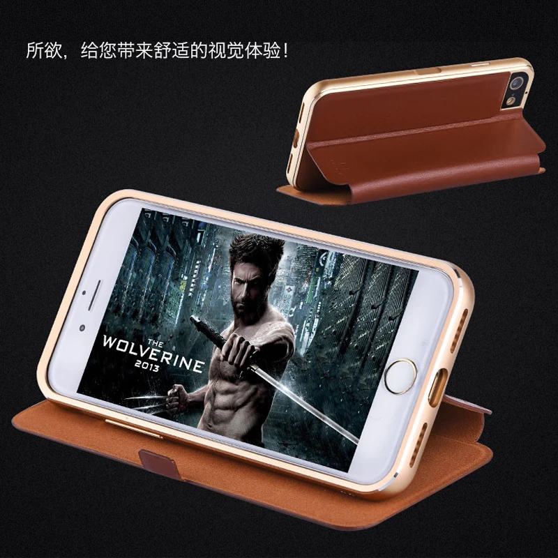 Оригинальный iMatch Магнитный флип-чехол из натуральной кожи для Apple iPhone 7/Plus