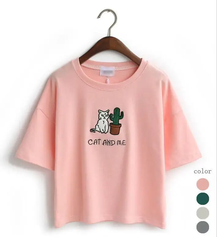 Женская свободная футболка с коротким рукавом и круглым вырезом|fashion t-shirt|t-shirt