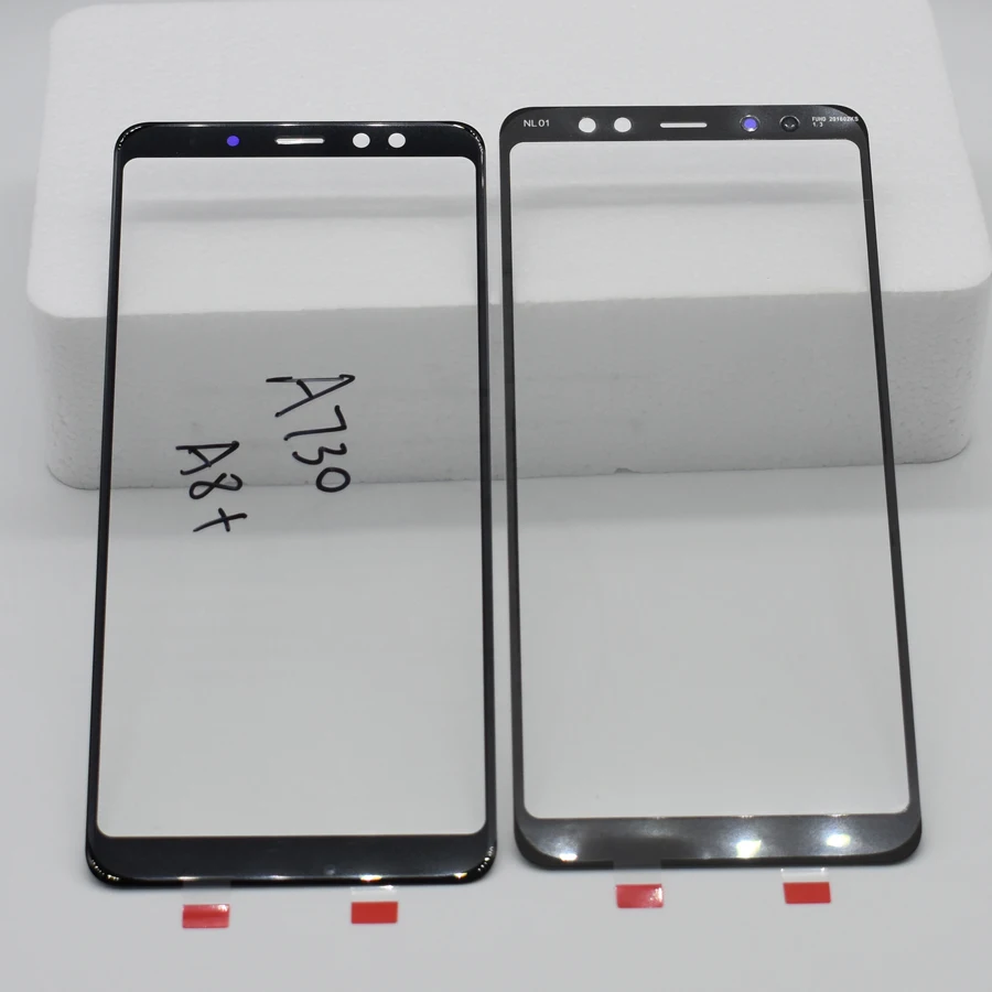 10 шт./лот высокое качество сенсорный ЖК экран переднее стекло для Samsung Galaxy A8 2018 A530