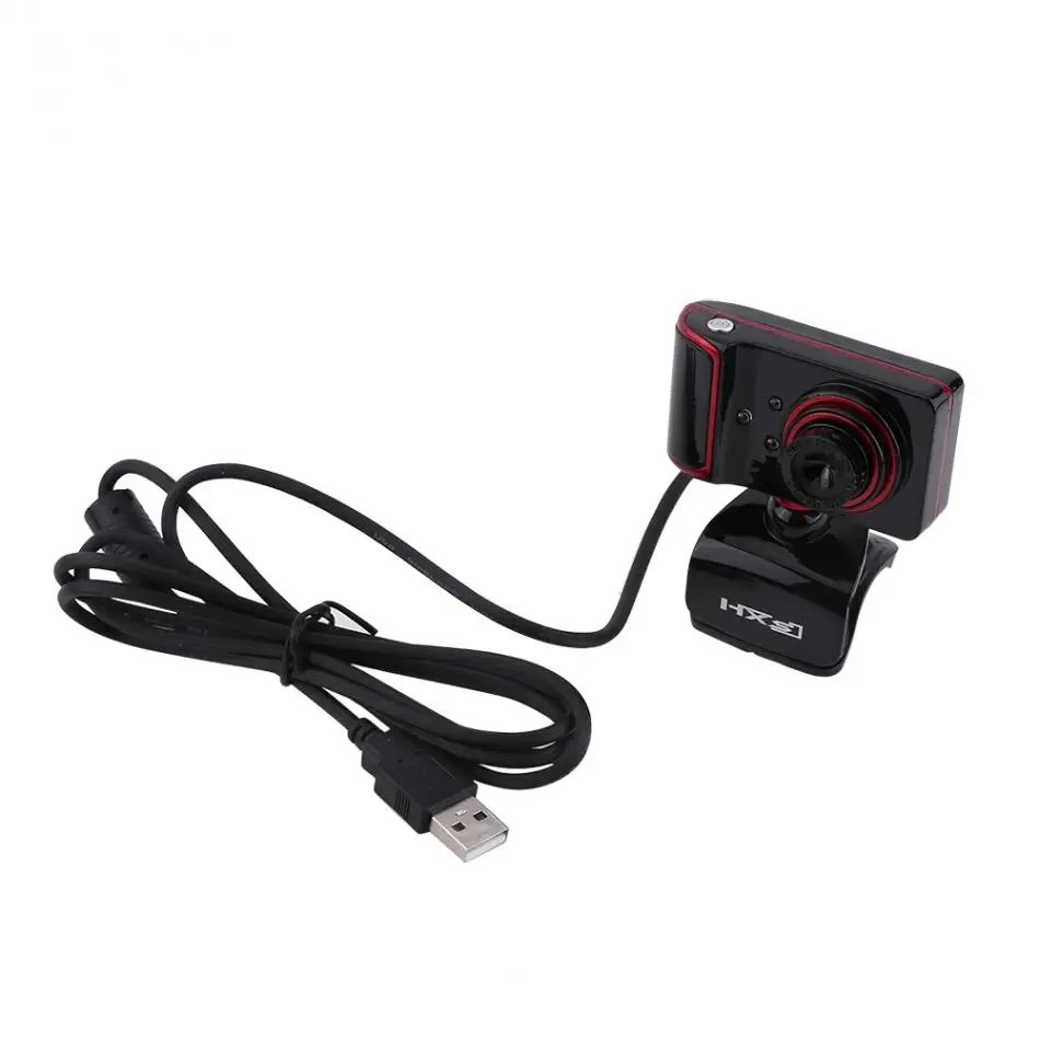 HXSJ S10 16M Pixel HD веб-камера клип-на 3 светодиодный вращающийся USB веб-камера для ПК компьютера