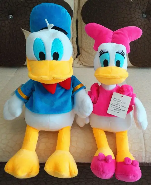 Kawaii мультфильм 35 см 3 цвета Donal & Daisy Duck плюшевая Мягкая кукла животное мягкая