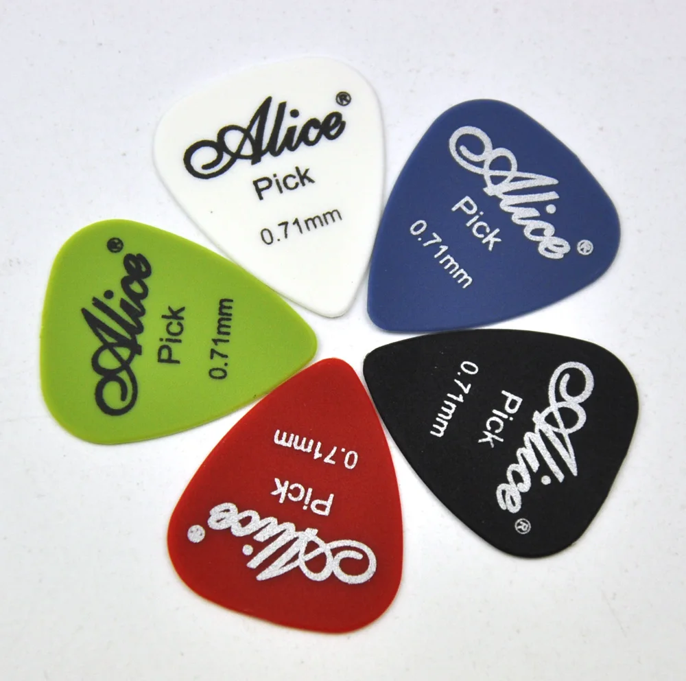 

100pcs Medium 0.71mm Alice Matte Nylon Guitar Picks Plectrums For Acoustic Guitar F