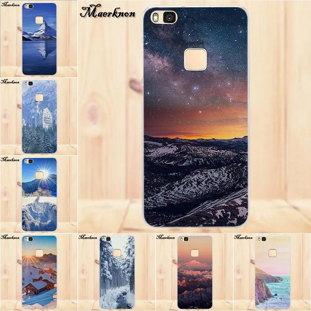 Maerknon для Samsung Galaxy A3 A5 A7 J1 J2 J3 J5 J7 2015 2016 2017 чехол фиолетовый зимний Горный пейзаж|for