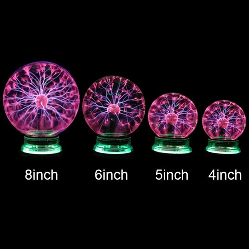 

Magic Plasma Ball Touching Sound Sensitive Plasma Lamp Light for Parties Decorations Kids Bedroom