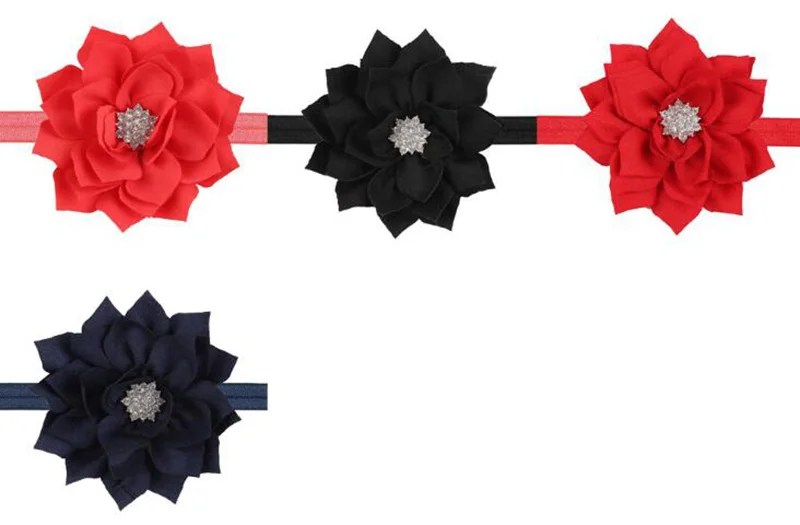 Nishine Lotus/повязка на голову для маленьких девочек с блестящей грушевой пуговицей