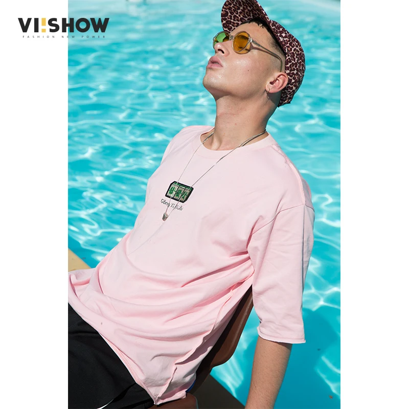 Viishow брендовые хлопковые футболки мужская одежда с вышивкой маджонг летний топ