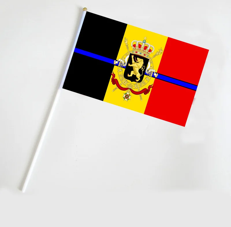 Бесплатная доставка xvggdg Испанский флаг с пластиковым флагштоком ручной развевающиеся флаги Espana полиэфирные флаги 14*21 см 100 шт