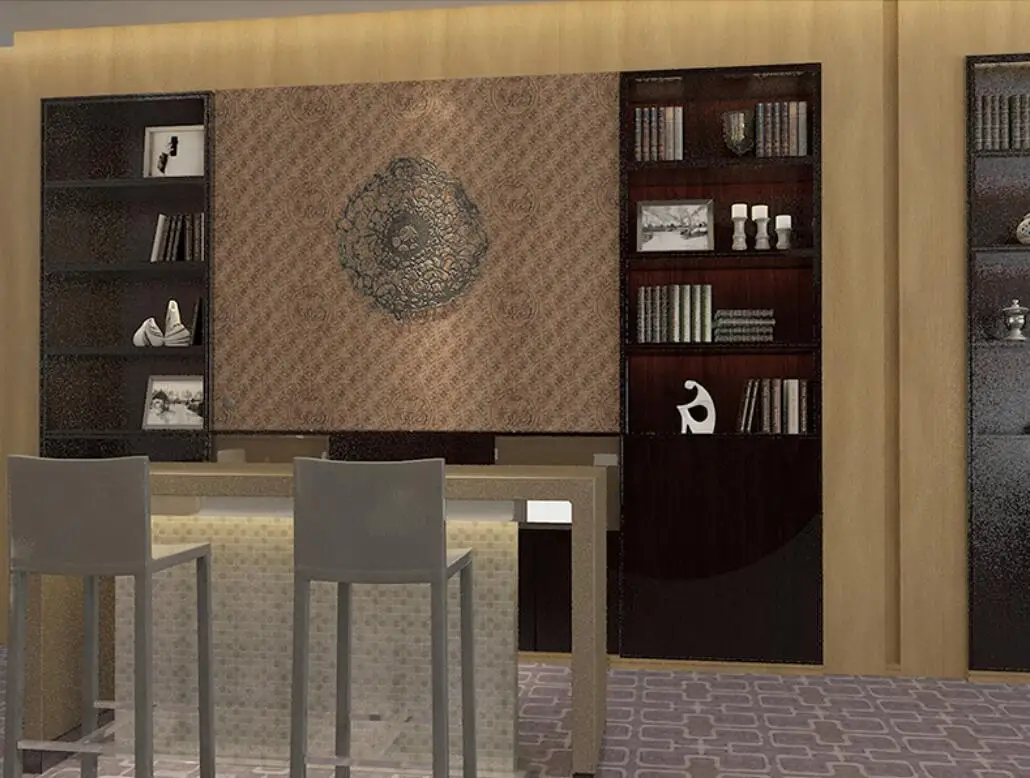 Дракон шаблон исследование обои коричневый ПВХ украшение дома рулон в китайском