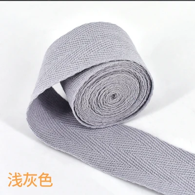 Light grey Facotry цена елочка/хлопчатобумажная лента с саржевым переплетением/хлопчатобумажная тесьма/косой привязки ленты для DIY мешок, ремесленные проекты ширина 40 мм 10 м/лот - Цвет: Light grey