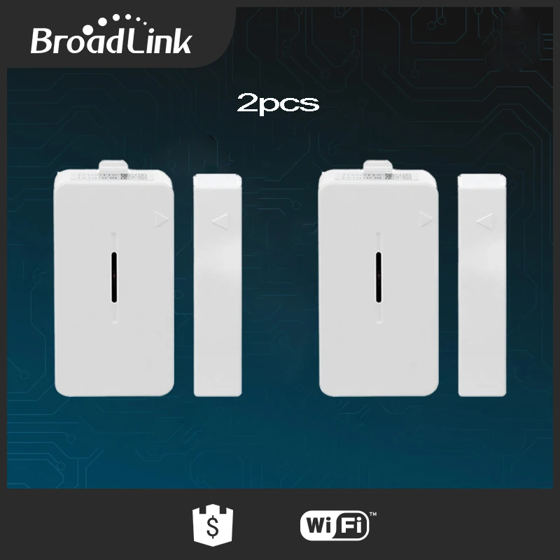 2 шт. датчик двери Broadlink S1 433 МГц беспроводной дверной магнит входа для умного дома